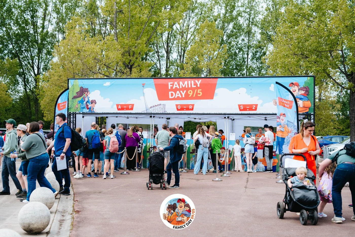 Inkompoort van een family day met medewerkers en hun gezinnen